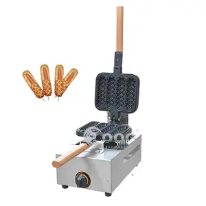 Commerciële Worst Machine Hot Dog Wafel Machine/Gratis Verzending Crispy Gas 4 Stokken Maker