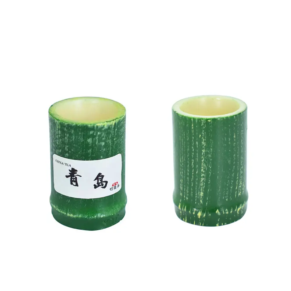 Simulación de comida juego resina grueso tubo de bambú resina encantos cabujón para relleno de limo casa de muñecas Diy artesanía teléfono caso Decoración