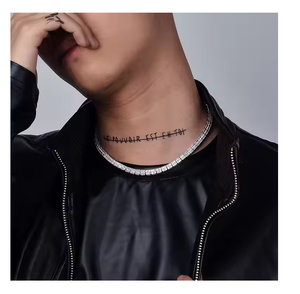 สร้อยคอเพชรโมอิสซาไนต์ทรงเหลี่ยมมรกต เครื่องประดับฮิปฮอป ความใสสูง หรูหรา แฟชั่นสำหรับทุกเพศ - Product Image 2