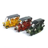 Regalos Creativos, Adornos de Metal Hechos a Mano, Modelo de Coche Retro de Hierro, Mini Escultura de Coche Clásico Coleccionable para Decoración del Hogar, Oficina o Bar