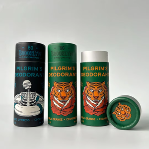 Biodegradable <b>Deodorant</b> <b>Stick</b> Container in Organic Packaging Push up Lip Balm Paper Tubes Custom logo Lotion Balm Packaging - Product Image 2