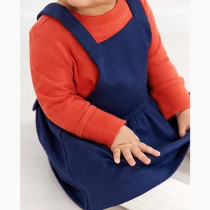 So Cute Spring And Autumn Jersey Bretelles Robes pour bébés filles Robe globale en coton biologique - Product Image 3