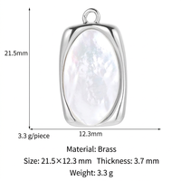 Pendentifs en Or 14K avec Coquille Naturelle, Pierre Œil de Tigre, Émail, Fraise et Strass Incrustés pour la Fabrication de Bijoux