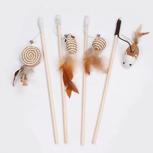 Kitten Play Interactive Cat Teaser Toys Wand Fun Pet Fish <b>Pole</b> Cute Bird Toys Cat Toys Pet Supplies Cat Products - Product Image 3
