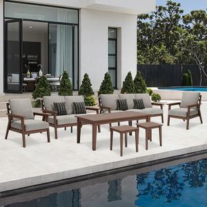 Ngoài trời HDPE bền sofa Patio ngoài trời ban công không thấm nước UV kháng khách sạn B & B muebles đồ gỗ ngoài trời - Product Image 5