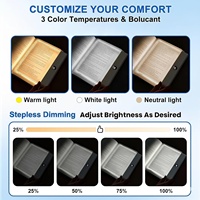Nouvelle lampe de lecture LED plate 2026, rechargeable, pour livre, dortoir, chambre, portable, USB, lumière d'ambiance pour étudiant