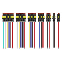 Kit Modifikasi Kabel Otomotif Seri 15 1P6P Soket Lampu Ambient Jaket PVC Tahan Air 0.1m Kabel Konduktor 1.5mm Male/Female