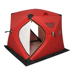 경량 캠핑 텐트 겨울 3-4 인 하우스 야외 따뜻한 단열 휴대용 팝업 대피소 캠핑 얼음 낚시 텐트