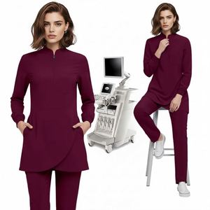 Nuevo Conjunto de Uniformes Médicos para Enfermeras, Uniformes de Hospital, Conjuntos de Uniformes de Enfermería, Uniformes de Enfermería con Blusa y Pantalones, Ropa de Trabajo para Salón de Belleza - Product Image 1