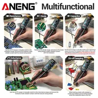 ANENG GN703 Pince de mesure intelligente LCR, Testeur SMD portable, Multimètre numérique portatif pour Capacité, Résistance, Inductance et ESR