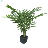 Arbre et arbustes artificiels en PE de style moderne, Areca Bonsai, 2,0 m, sur pied, respectueux de l'environnement, décoration de jardin d'intérieur, feuilles réalistes
