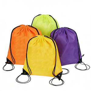 Polyester <b>Backpack</b> Wholesale Eco Friendly Gift Packaging Pouch Customized Colorful <b>Drawstring</b> Bag With Logo Printed - Product Image 2