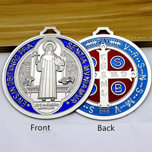 Medalla Grande de San Benito para Bendición y Protección del Hogar, Estatua Decorativa para Colgar en <span class=keywords><strong>la</strong></span> Pared, Ornamento de San Benito - Product Image 5