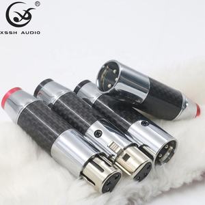 ชุดหูฟังไมโครโฟน XLR yivo xssh ออดิโอ/วิดีโอ HIFI คาร์บอนไฟเบอร์เปลือกทองเหลืองชุบโรเดียมสีทอง3-PIN ตัวเชื่อมต่อ11มม. - Product Image 3