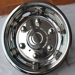 Tapa de Rueda de Acero Inoxidable Pulido de 16 Pulgadas para Camión/<span class=keywords><strong>Autobús</strong></span>, <span class=keywords><strong>6</strong></span> Tuercas, <span class=keywords><strong>6</strong></span> Orificios, Instalación Atornillada, Producto HY-016-015 - Product Image 3
