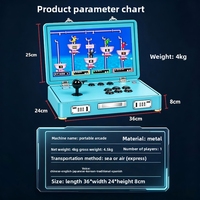 Mini console de jeu d'arcade pliable et portable, machine de jeu de combat d'arcade à brancher et à utiliser immédiatement pour la maison