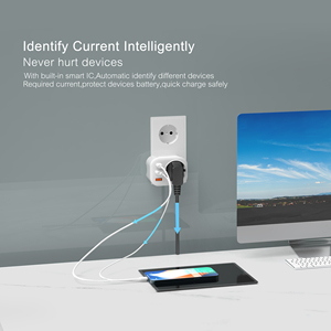 Wontravel PD 20W German Schuko <b>Type</b> <b>C</b> Wall European Socket <b>Plug</b> Extender Power Electrical <b>Plug</b> Socket - Product Image 6