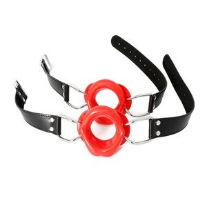 Ball Gag en silicone avec sangle en PU, pour esclave sexuel, bouche ouverte, fétiche oral, BDSM, bondage, jouets sexuels érotiques, sexe anal pour adultes - Product Image 2