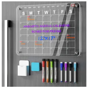 Magnetic White Board Kalender monatlicher Wochen planer Acryl Whiteboard Acryl Kalender