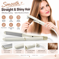 Lisseur de cheveux pour femmes, outil de coiffage en céramique pour des cheveux lisses, chauffe rapide, contrôle des frisottis, finition de qualité salon
