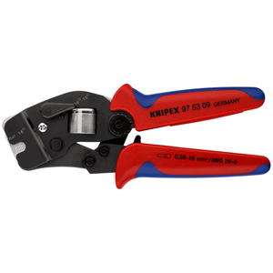 KNIPEX 97 53 09 Pince à sertir pour embouts (ferrules), avec réglage automatique pour sertissage frontal avec poignées - Product Image 1