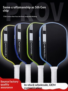 Raquette de pickleball KosmosV Gen5 T700 en fibre de carbone brute - Noyau PP de 16 mm, thermoformée, haute rotation et contrôle pour les tournois - Product Image 1