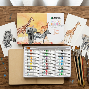 Outil <span class=keywords><strong>de</strong></span> peinture à l'aquarelle <span class=keywords><strong>Maries</strong></span>, 12 couleurs, 5 m, petit format portable, ensemble pour débutants pour la rentrée scolaire, G-SD7236 - Product Image 1