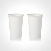 Ensemble de tasses à café en céramique blanche conique Liling Daily, tasse à café réutilisable minimaliste pour cadeaux d'affaires, bureau à domicile, 12 oz