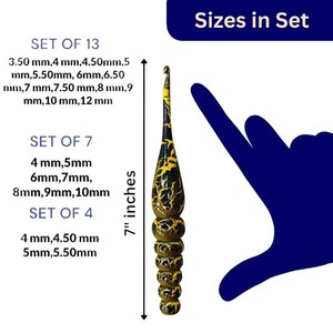 Chuyên Nghiệp Crochet Đan <span class=keywords><strong>Handmade</strong></span> Thủ Công Mỹ Nghệ Cao Sức Mạnh Không Độc Hại Thêm Mịn Ergonomic Grip Nhựa Crochet Móc Kim Loại - Product Image 4