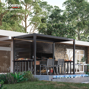 Pérgola de Aluminio para Jardín, Modelo 8610Q, de Hooeasy, Moderna, para Exteriores, con Espacio para Cocina, Barbacoa, Gazebo, Patio Trasero - Product Image 3