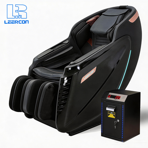 LEERCON 2026 Fauteuil de massage commercial IA avec support de paiement portable (monnayeur, lecteur de cartes) et armoire métallique à jambes rétractables - Product Image 1