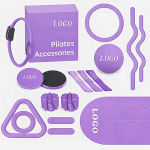 CZFIT Pilates Accessories Kit Custom Logo Milk Tea Gym <b>Stretch</b> Band Fabric Resistance Band Magic Circle Yoga Block Pilates <b>Ring</b> - Product Image 3