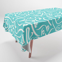 Nappe à motif islamique Ramadan Eid Mubarak, couverture de table à imprimé arabe pour le festival du Ramadan Eid, fête, banquet, décoration de la maison