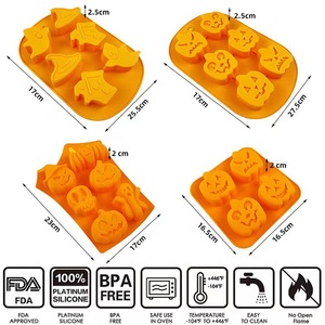 Molde Creativo para Hornear de Silicona, Molde para Chocolate con Diseño de Calavera de Calabaza, Cortador de Galletas - Product Image 5