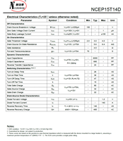 NCE Power NCEP15T14D MOSFET de Potencia TO-263 320W 150V 140A -55C a +175C 100% Original y con Código de Lote Rastreable