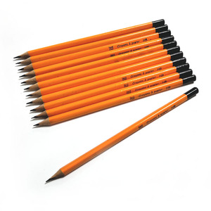 Juego de Lápices Triangulares Amarillos Ecológicos con Impresión Personalizada, Lápices de Grafito Hb de Madera para Escribir y Dibujar - Product Image 1