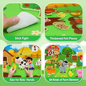 Set <span class=keywords><strong>de</strong></span> Tablero <span class=keywords><strong>de</strong></span> Fieltro con Animales <span class=keywords><strong>de</strong></span> Granja, Tablero <span class=keywords><strong>de</strong></span> Actividades Personalizado para Colgar, Kit <span class=keywords><strong>de</strong></span> Juego Interactivo Montessori para el Aprendizaje Temprano <span class=keywords><strong>de</strong></span> Niños - Product Image 4