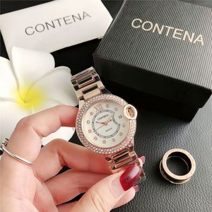 Reloj de Cuarzo para Mujer, Caja de Aleación, Correa de Cocodrilo, Estilo Ejecutivo, Fecha Perpetua, Diseño de Moda con Diamantes y Madreperla - Product Image 3