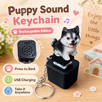 Movidoo Clavier mécanique anti-stress Kawaii Chat, jouet sensoriel avec son de clic, rechargeable par USB, porte-clés, en boîte, idéal pour cadeaux