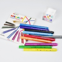 Marqueurs à paillettes en plastique à pointe feutre pour enfants, pour dessin manuel, pointe épaisse et souple, non-décolorant, ensemble nacré