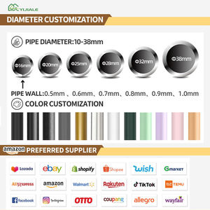 YIJIALE 3m Pôle Rideau Télescopique Noir <span class=keywords><strong>Tringle</strong></span> à Rideau Moderne <span class=keywords><strong>Sans</strong></span> Perçage - Product Image 6