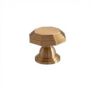 Pomo de Puerta de Latón Sólido con Acabado Dorado para Puertas, Ventanas, Puertas de Hotel y Gabinetes, Herrajes para el Hogar - Product Image 1