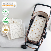 Coussin de poussette de sécurité pour bébé avec soutien lombaire, en tissu Minky à pois apaisant, lavable en machine, doublure de siège pour nourrisson, OEM ODM