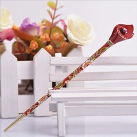 Rétro Mode Femmes Queue De Cheval Épingle À Cheveux Peinture À L'huile Calla Lily 15cm Cheveux Fourches Strass Fleur Coloré Bâton De Cheveux