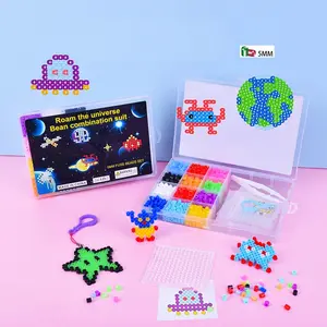 Hot Sell Educational Toys Perler Beads 5mm Diy Plastic Iron Fuse Hama Beads Toys Ironing For Kids