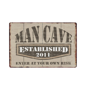 Plaque de peinture murale, règle de la grotte des Man, panneau en métal, en étain, Vintage, Bar, affiche d'art - Product Image 3