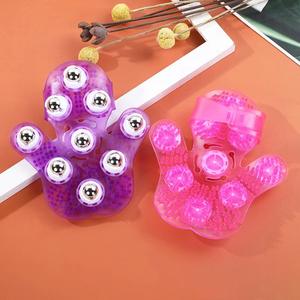 Pijat Tangan Bentuk Telapak Tangan dengan Rotasi 360 Derajat, 9 Bola Logam, untuk Yoga, Rehabilitasi, dan Pereda Nyeri - Product Image 1