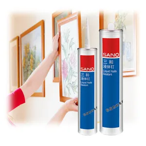 Gancho de pared adhesivo SANVO 300ml SBS, Adhesivo de construcción rentable, sellador líquido sin clavos y pegamento, resina y pasta acrílica