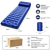 Matelas pneumatique de camping et de randonnée JIAWEI, portable, pliable, imperméable, en coton PE, pour 1 à 2 personnes, 4 saisons, lit gonflable