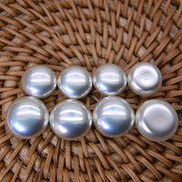 Perles synthétiques blanches en ABS à dos plat, perles en vrac à facettes pour décoration DIY, vente en gros, demi-perles rondes